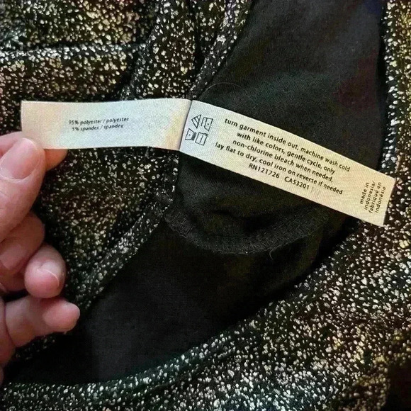 Aeropostale Bethany Mota Gold Foil Skater Dress Size M - Picture 7 of 10